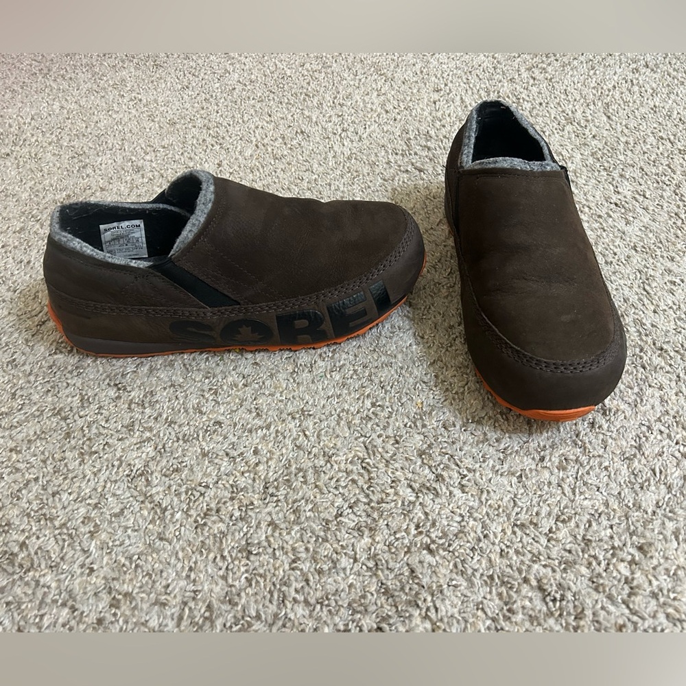 Sorel Fairbanks Arctic Slip-on Shoes Mens Size 8 Brown Leather Winter Waterproof